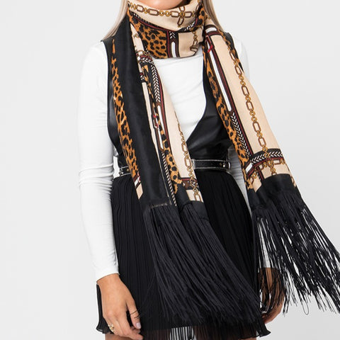 Light Weight Annika Scarf with Extra long Fringes