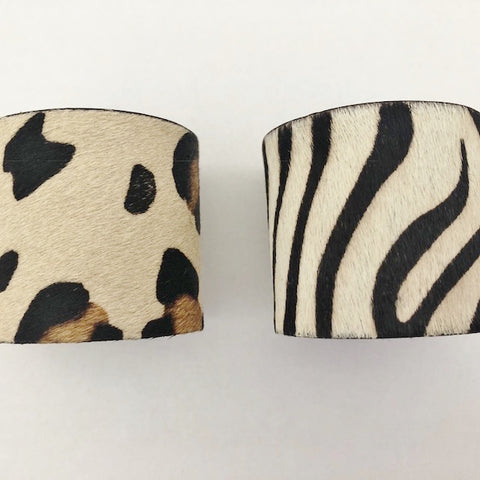 Leopard or Zebra Wide Cuff Bracelet
