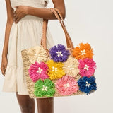 Queenie Floral Straw Tote