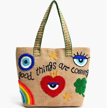 Fruitful Charm Tote in Natural