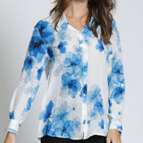 Blue and White Button Up Shirt