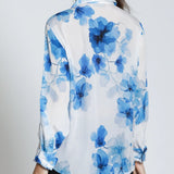 Blue and White Button Up Shirt