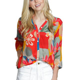 Orange/Gold Button Down Shirt
