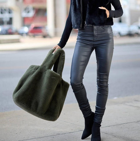 Le Mink Tote Olive