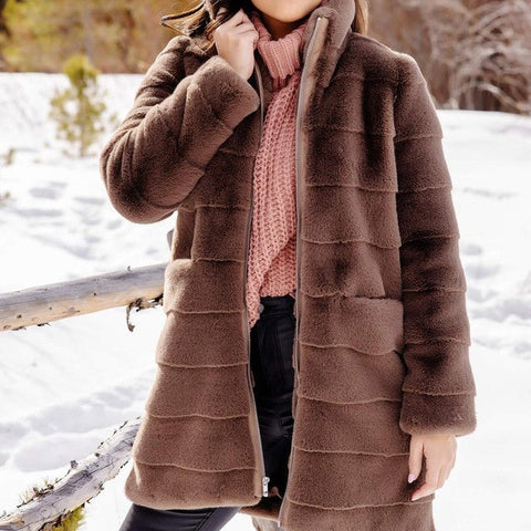 Get Away Faux Fur Mocha Coat