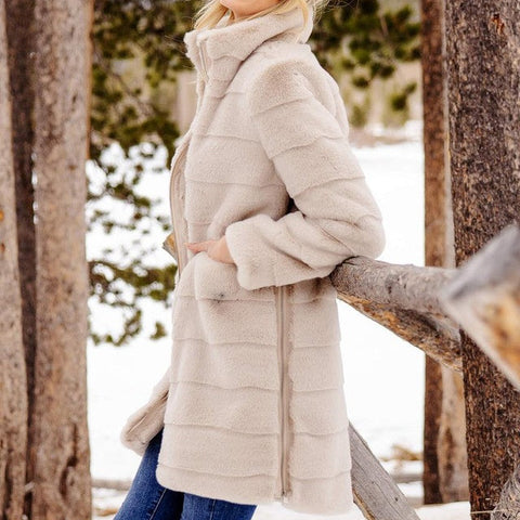 Get Away Faux Fur Stone Coat