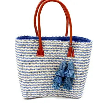 Cancun Sisal Basket Bag with Tassels