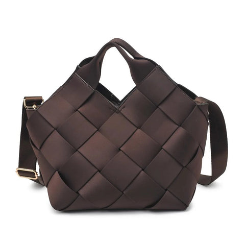 Woven Neoprene Handbag Brown