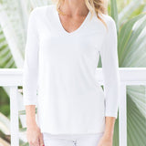 Solid Colors light weight comfortable top by French Designer Jean-Pierre Klifa. Non wrinkle and machine washable, it is a great addition to any outfit.  Perfect for traveling.