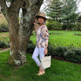 Italian Chenille Top with Ivory Faux Leather Bag and Cotton Crushable Hat Bundle - 20% OFF