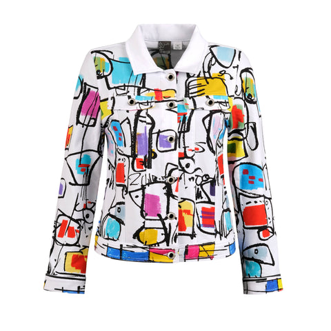 Knit Cardigan Inspired from French Painter Luc Villard