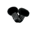 TWO BS ACCESSORIES MITCHIES NYLON MITTENS WITH FUR