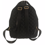 Quilted Black Backpack