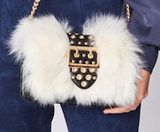 Real Leather and Fur Bag - Sold Out