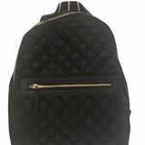Quilted Black Backpack