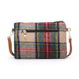 Small Checkered Flannel Bag Green and Red