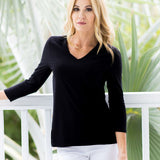 Solid Colors light weight comfortable top by French Designer Jean-Pierre Klifa. Non wrinkle and machine washable, it is a great addition to any outfit.  Perfect for traveling.