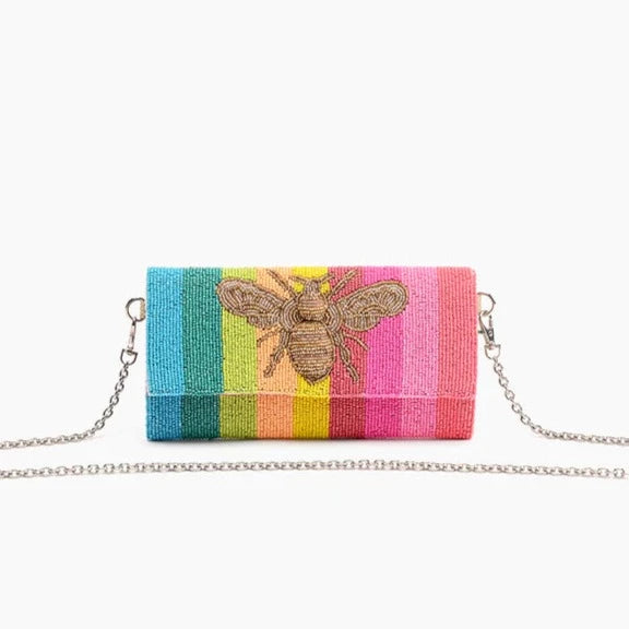 Beaded 2025 bee clutch