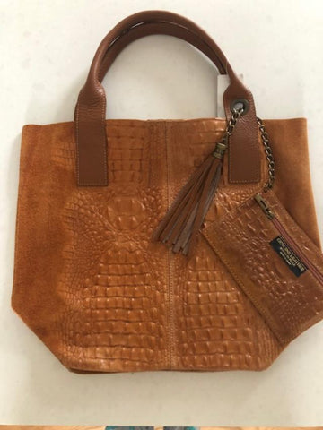 Leather Embossed Tote