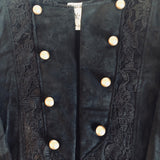Light Weight Coat with Lace and Buttons Details